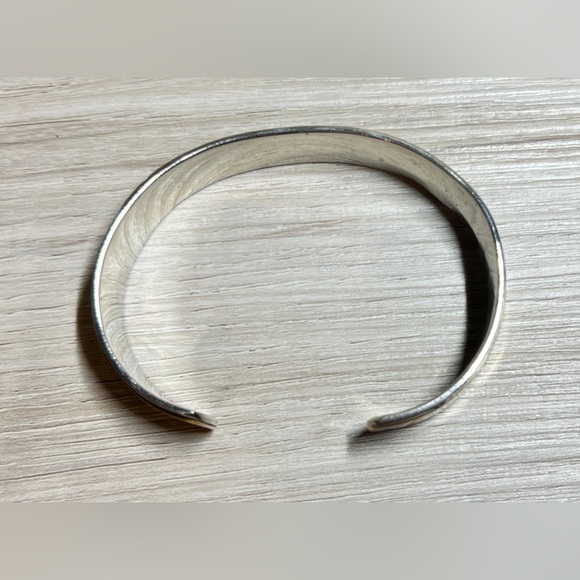 Designer Signed Native American Sterling Silver & 12K Gold Filled Cuff Bracelet - Picture 4 of 7